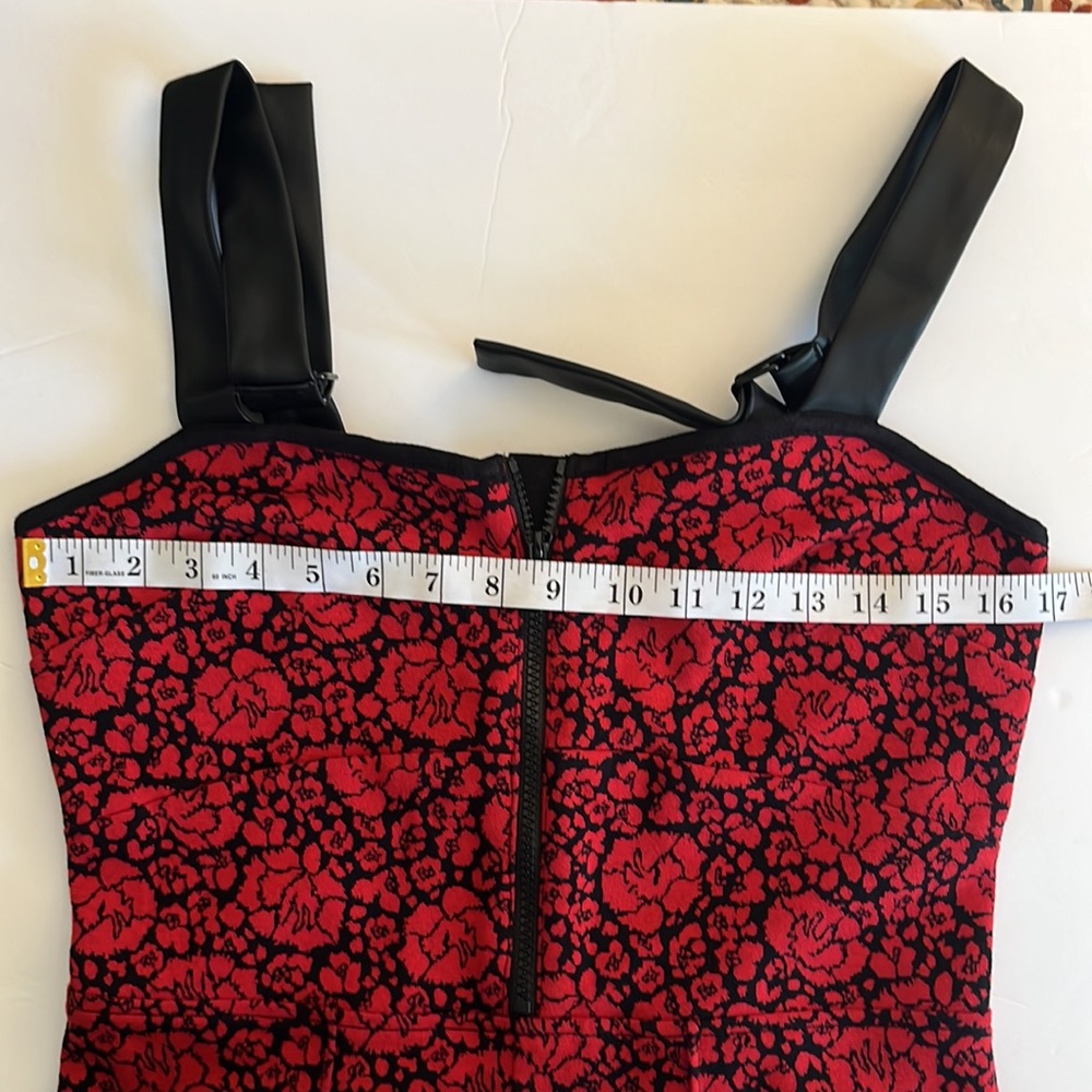 ANTHROPOLOGIE MAEVE PRINTED SWEEETHEART JUMPSUIT RED SIZE 10 NWT - Picture 12 of 14